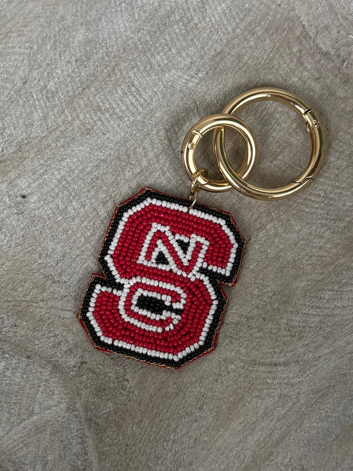 Beaded Purse Charm - NCSU