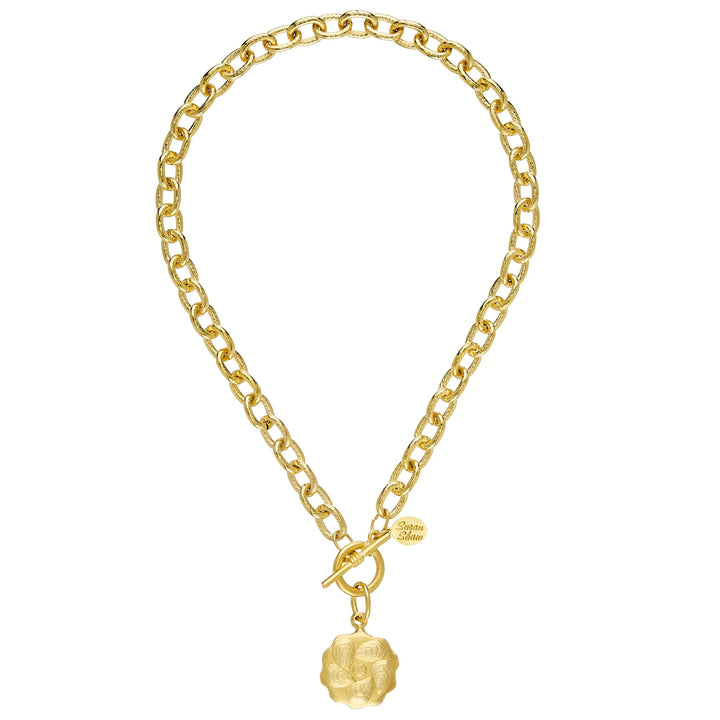 Susan Shaw Oyster Plate Toggle Necklace