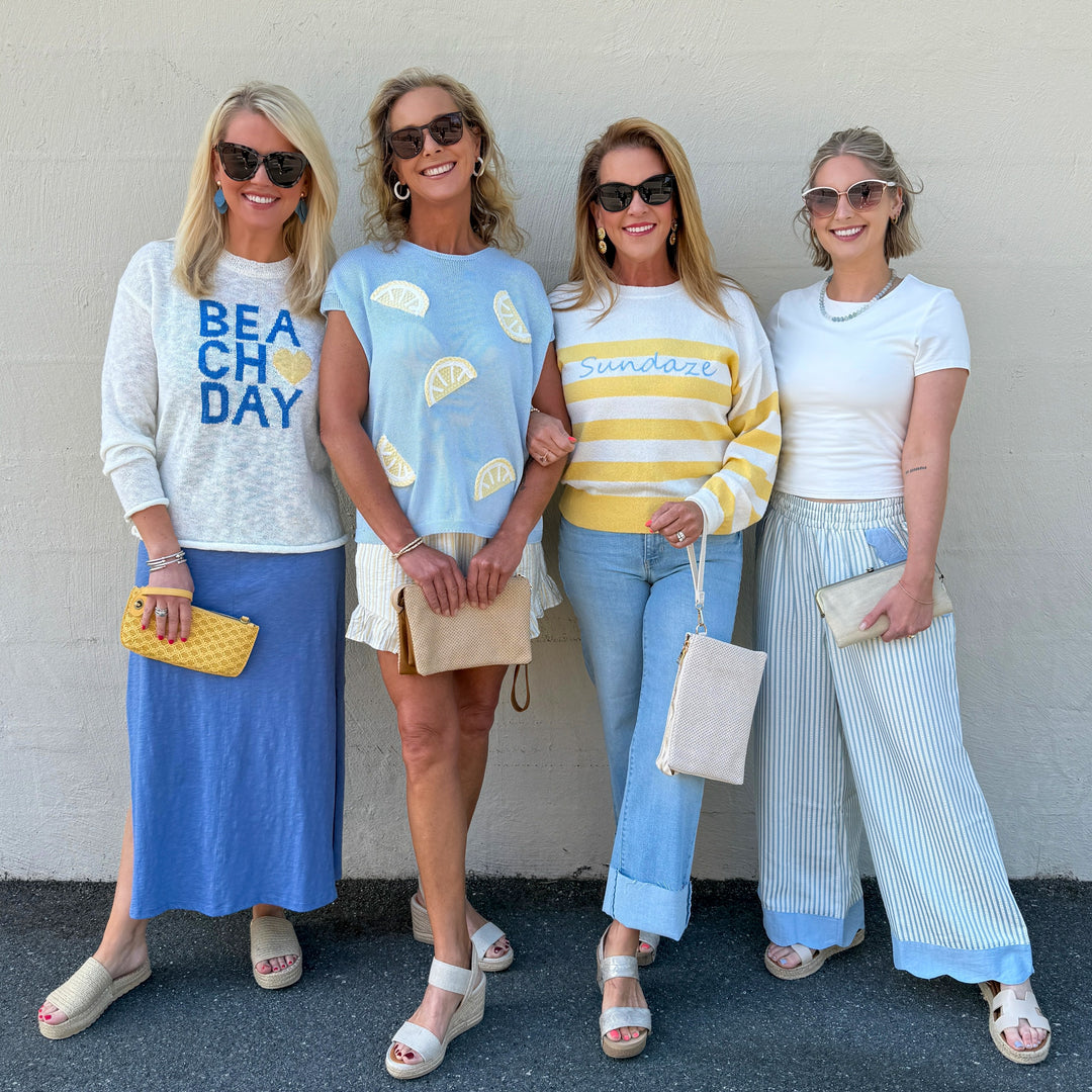 Beach Day Sweater - White