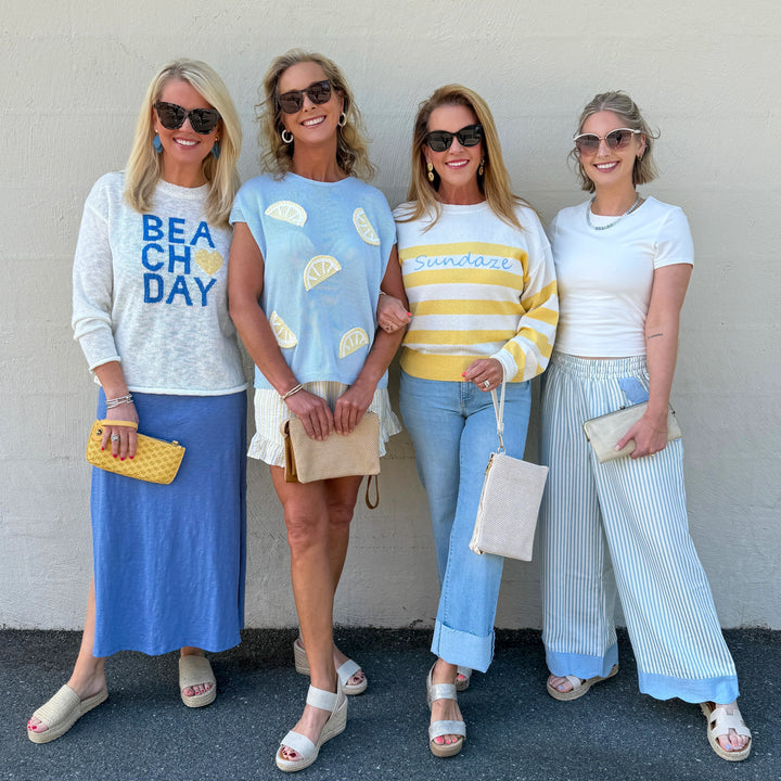 Beach Day Sweater - White