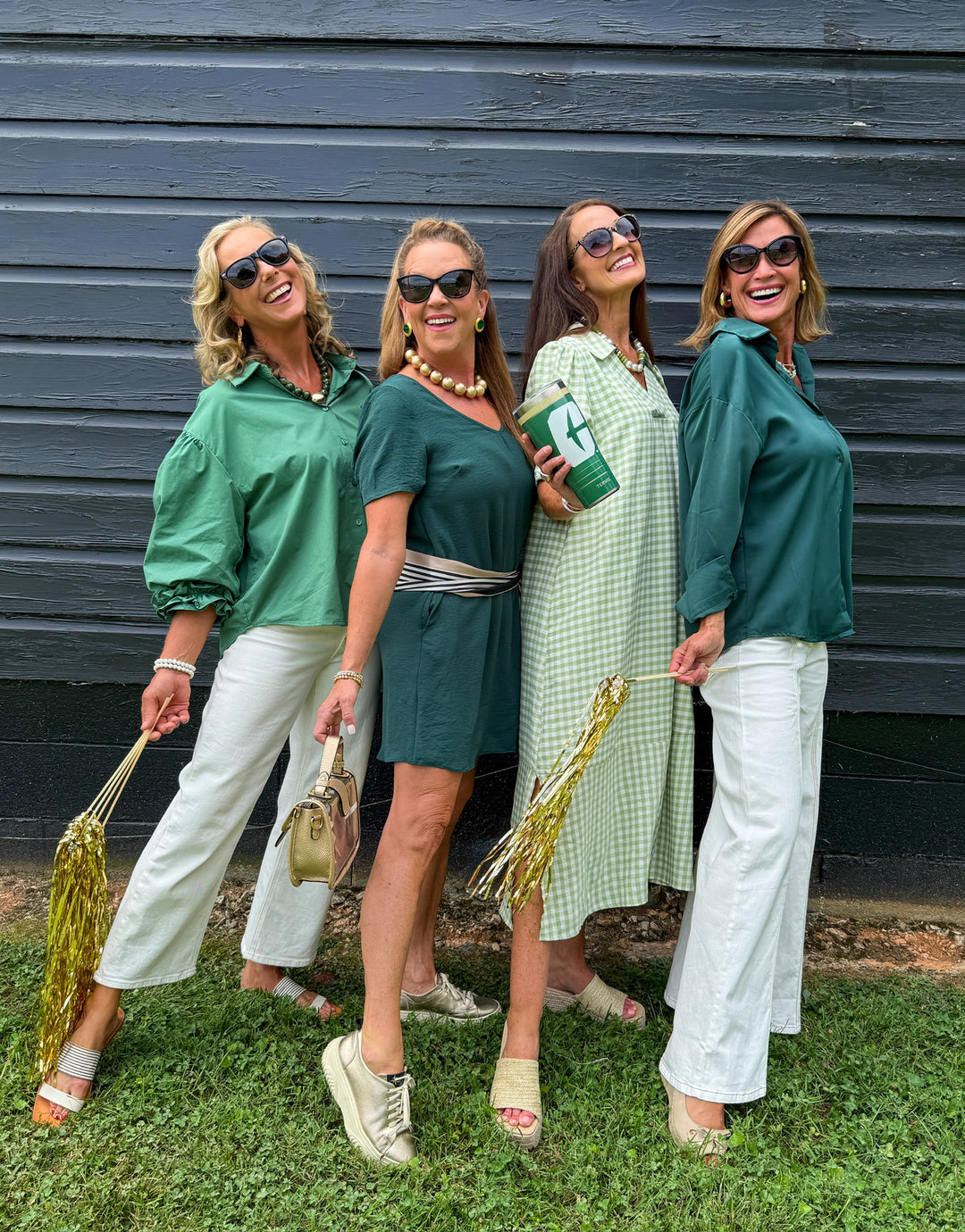 Pacific Green 3/4 Puff Sleeve Top