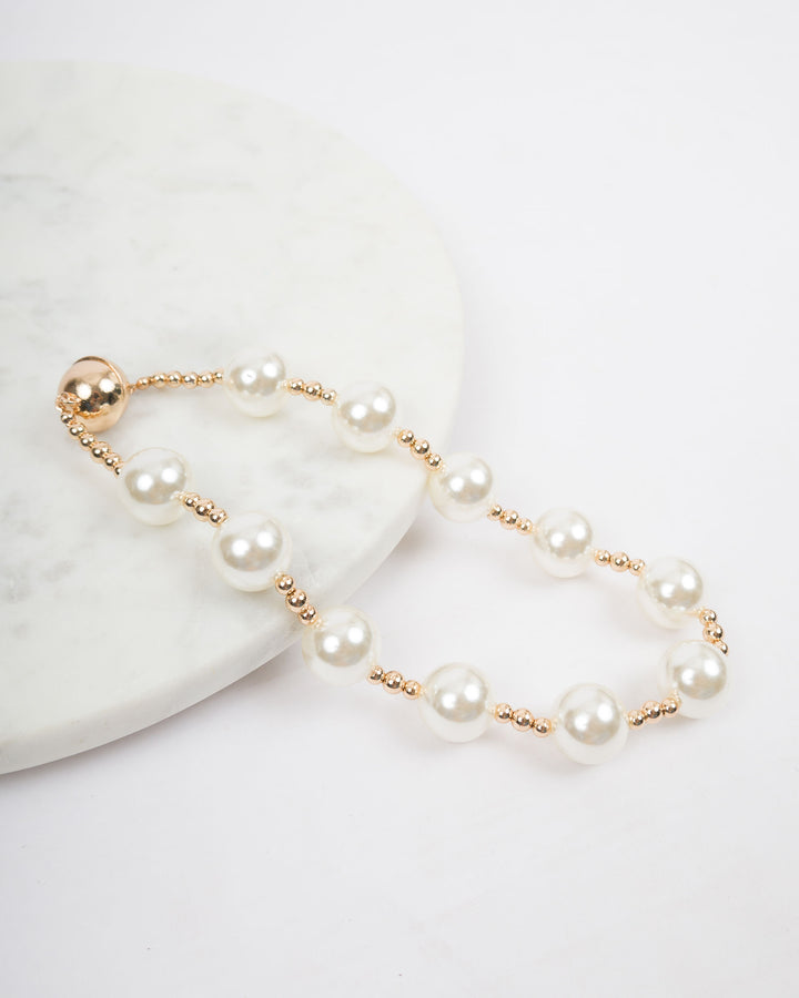 20mm Gold Pearl Ball Necklace