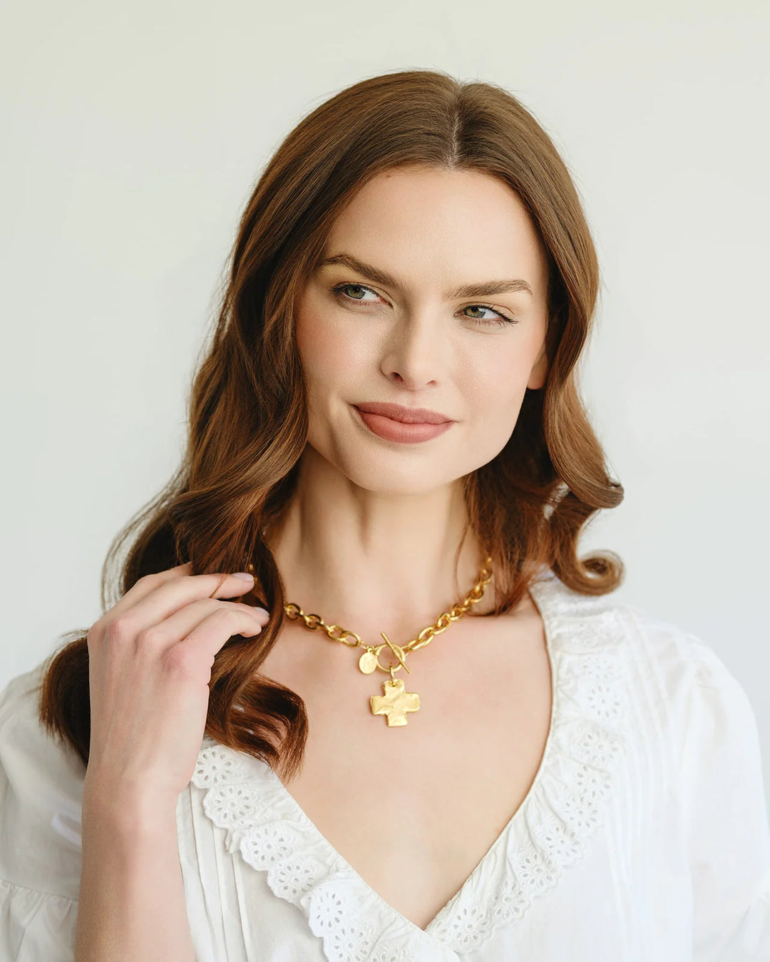 Susan Shaw Cross Toggle Necklace