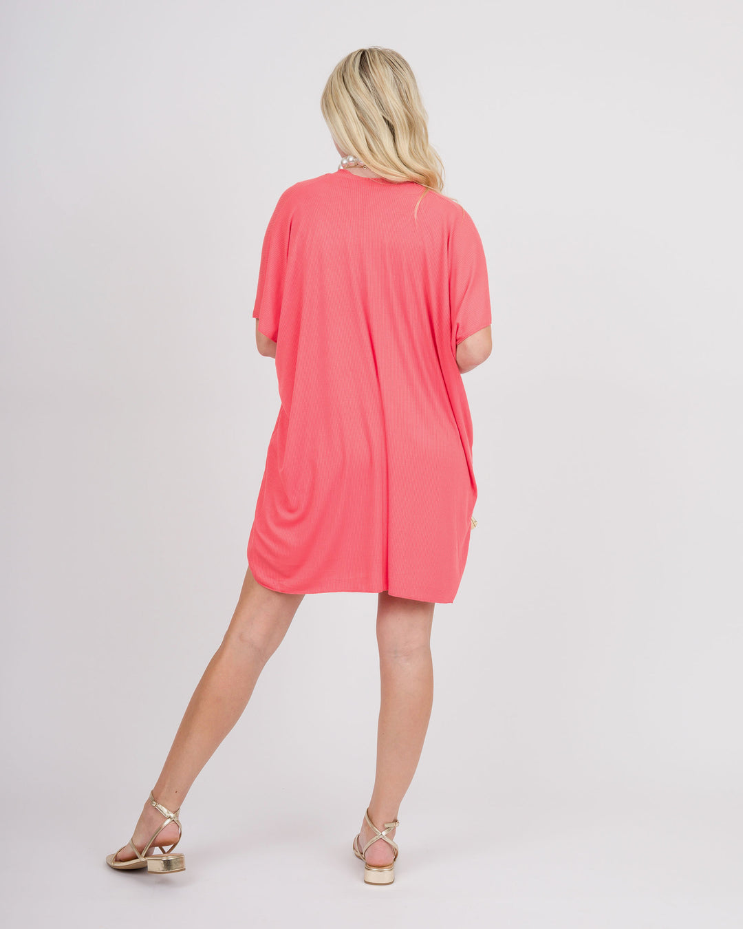 Coral Ribbed Kimono