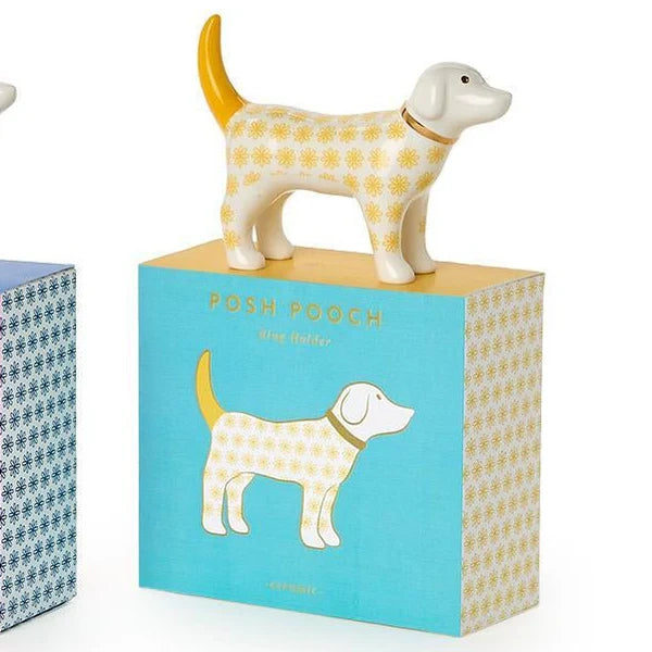 Dog-shaped object on a box with &