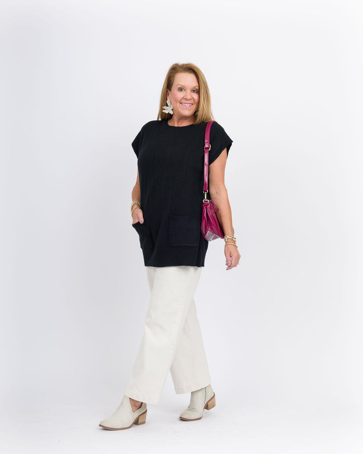 Giovana Sweater Vest - Black