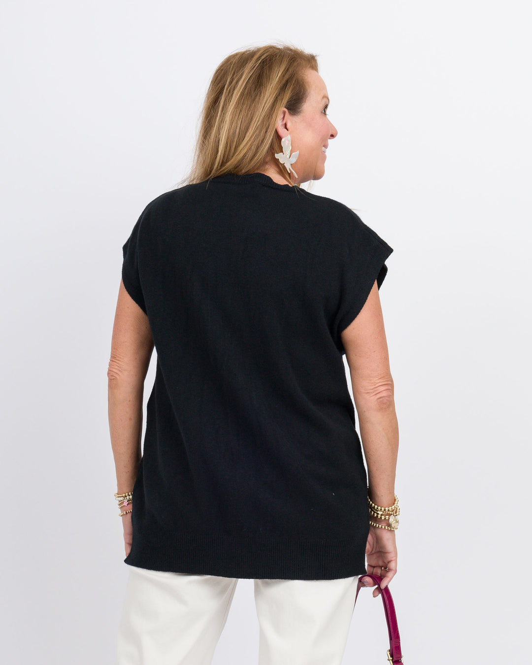 Giovana Sweater Vest - Black