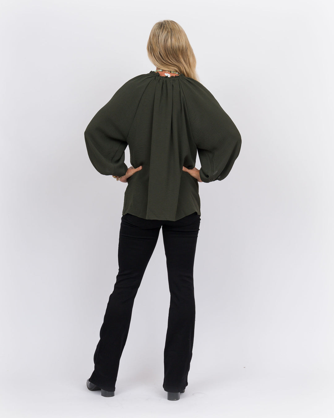 Belle Air Top Olive