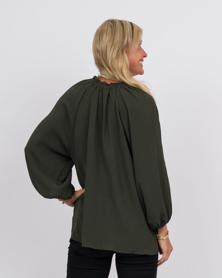 Belle Air Top Olive
