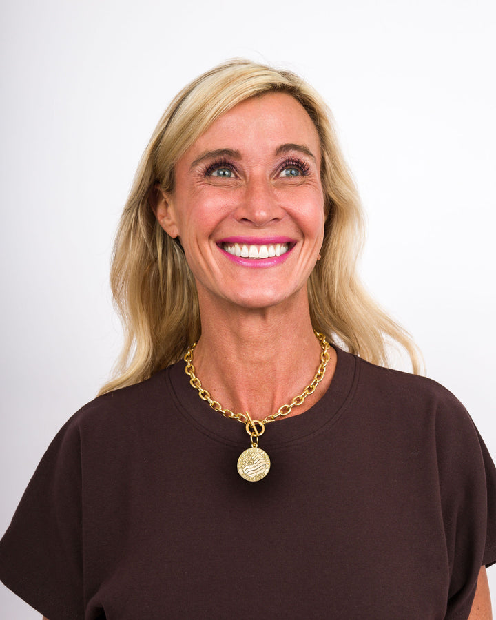 Gold USA Coin 16" Heavy Chain