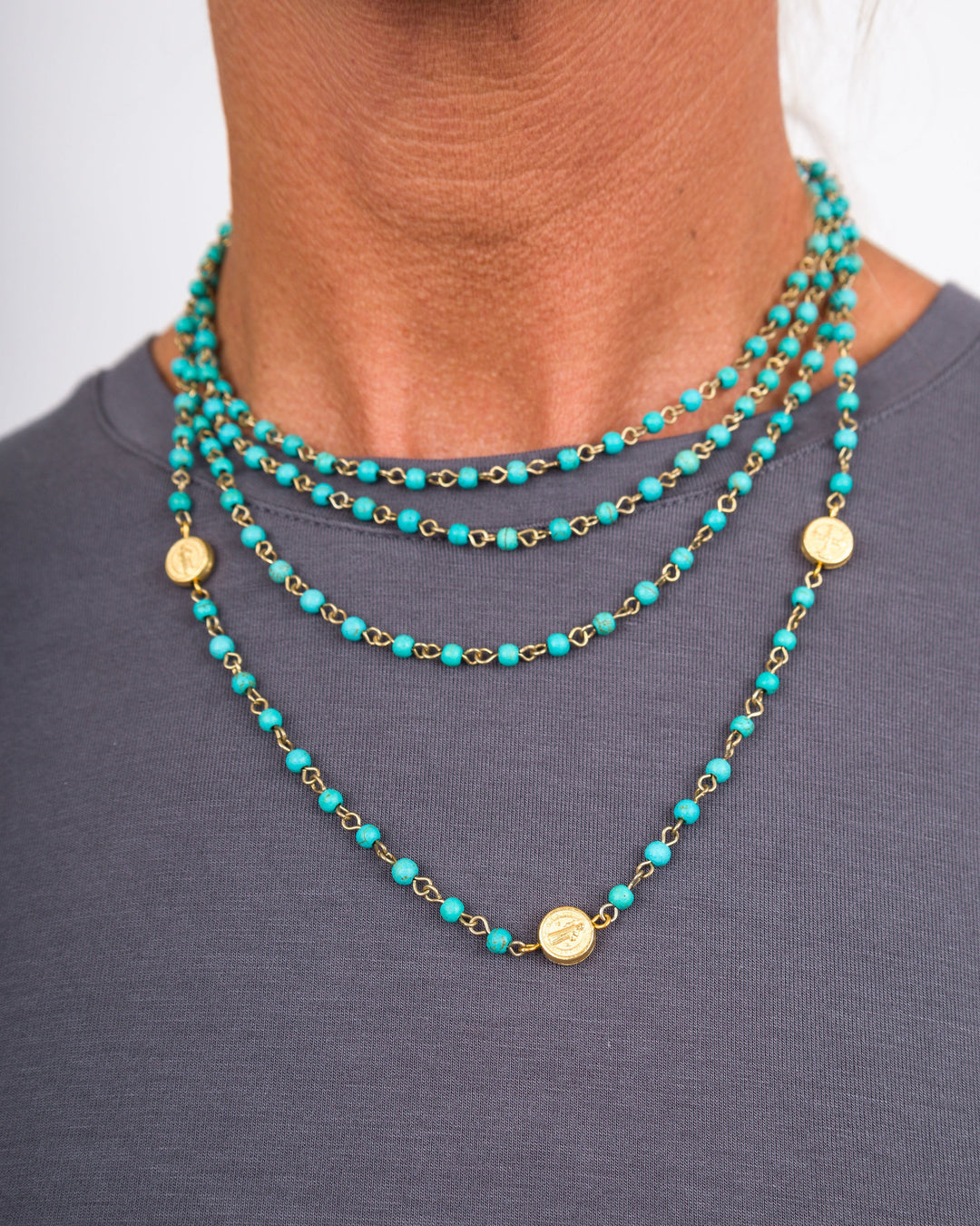 Turquoise Linked Necklace