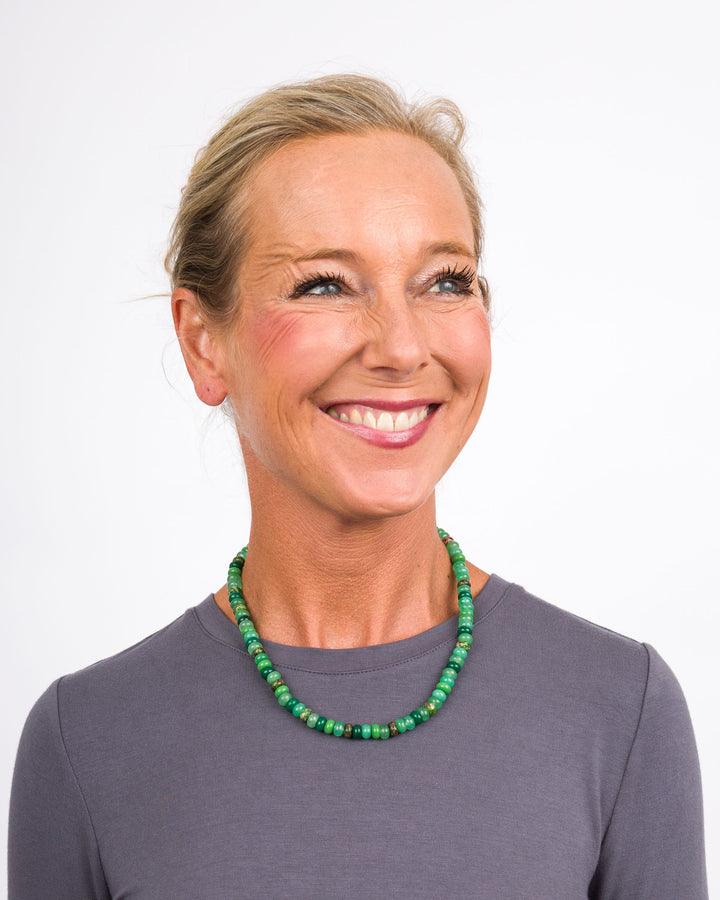 Beaded Necklace Dark Green