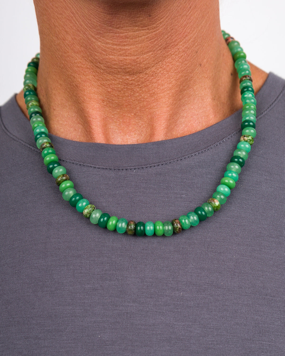 Beaded Necklace Dark Green