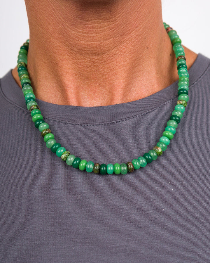 Beaded Necklace Dark Green