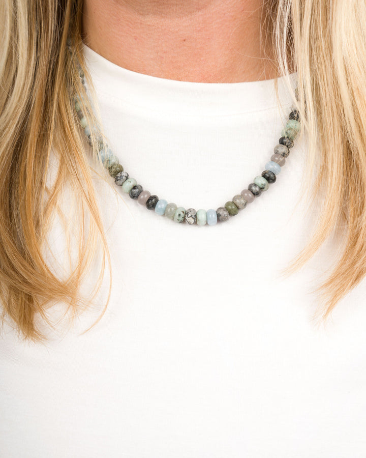 Beaded Necklace Black/Grey