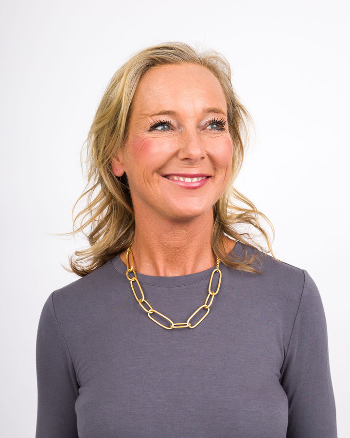 Gold Paperclip Link Necklace