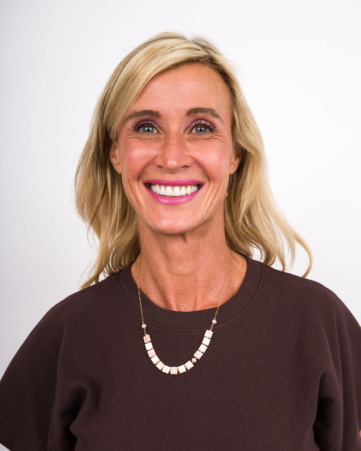 J.Mills Studio Square Cut Pink Abalone Necklace