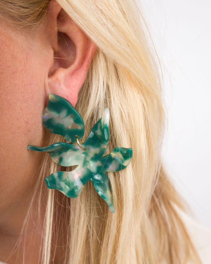 Linny Co- Flora Alpine Green Earrings