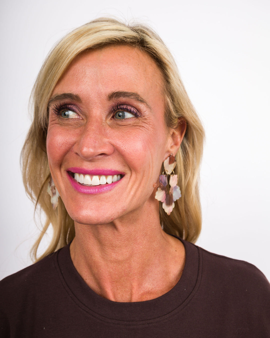 Linny Co- Michelle Lavender Honey Earrings