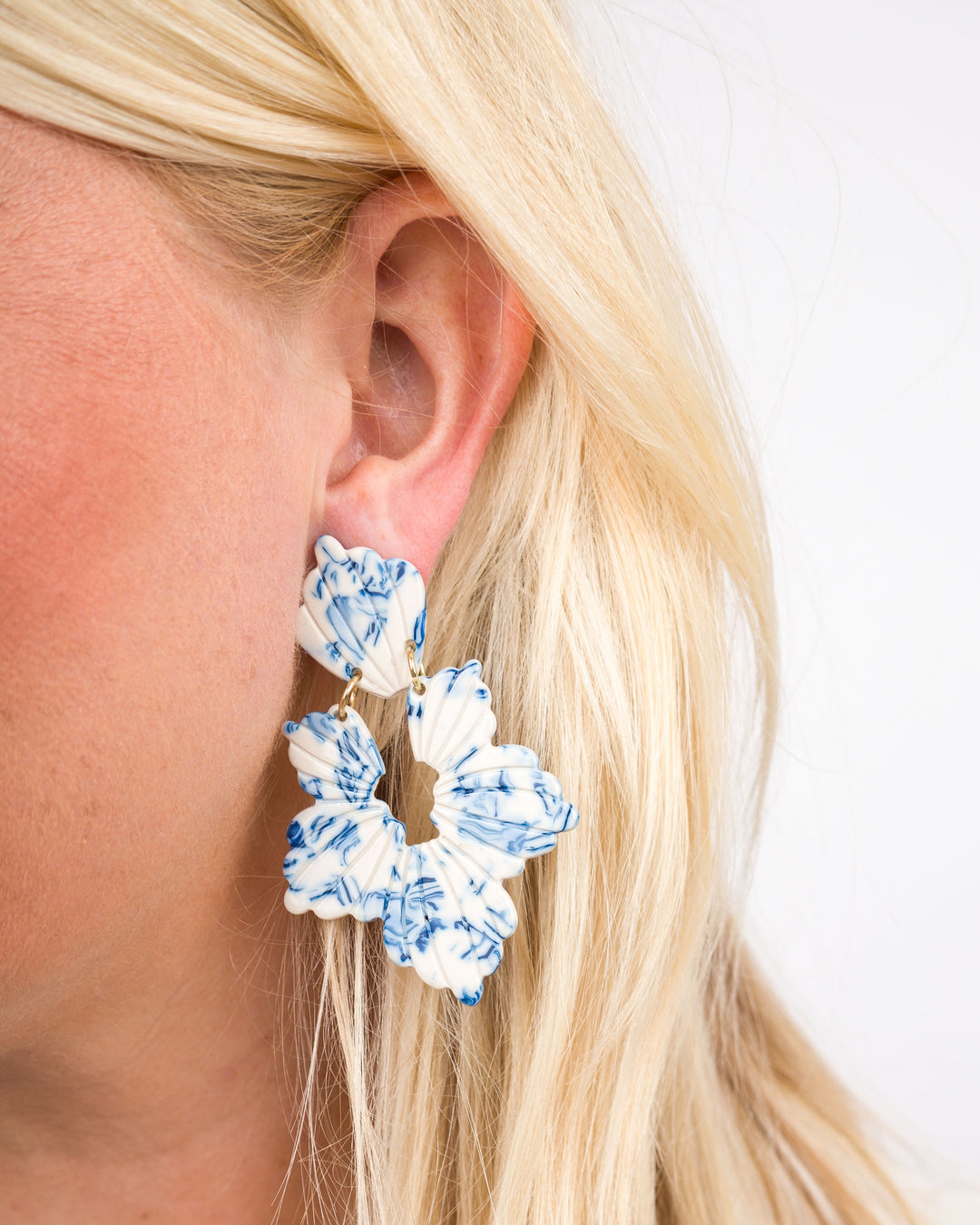 Linny Co- Michelle Blue China Earrings
