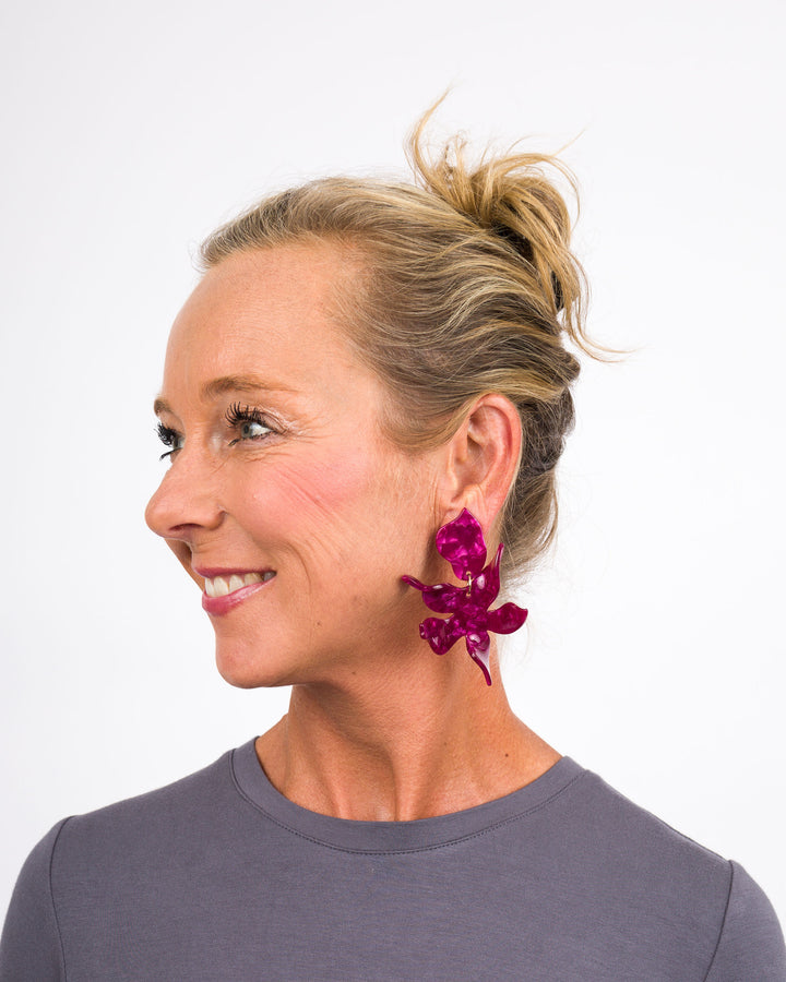 Linny Co-Flora Pinot Noir Earrings