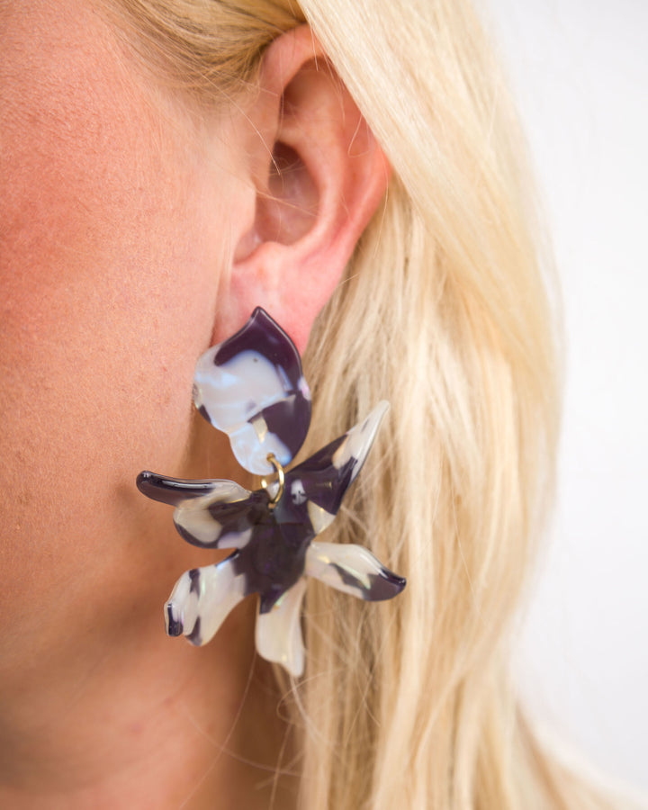 Linny Co- Flora Midnight Earrings