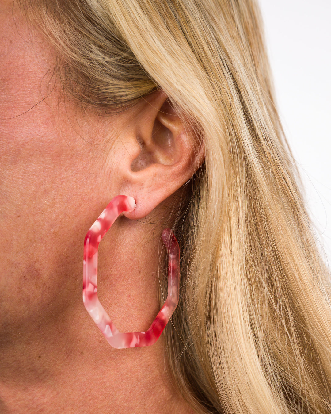 Hexagon Print Earrings