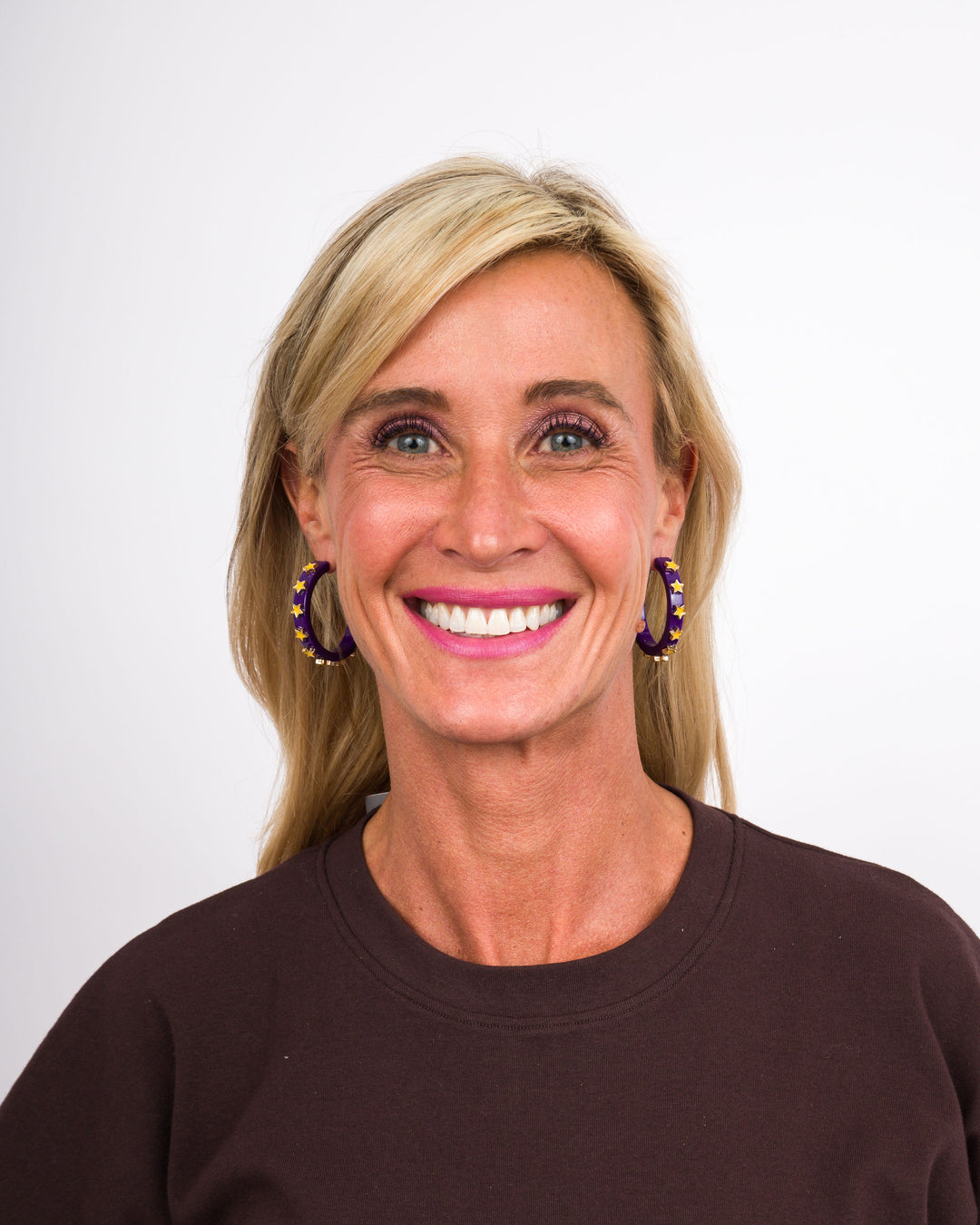 Star Game Day Earrings  GAMEDAY Purple