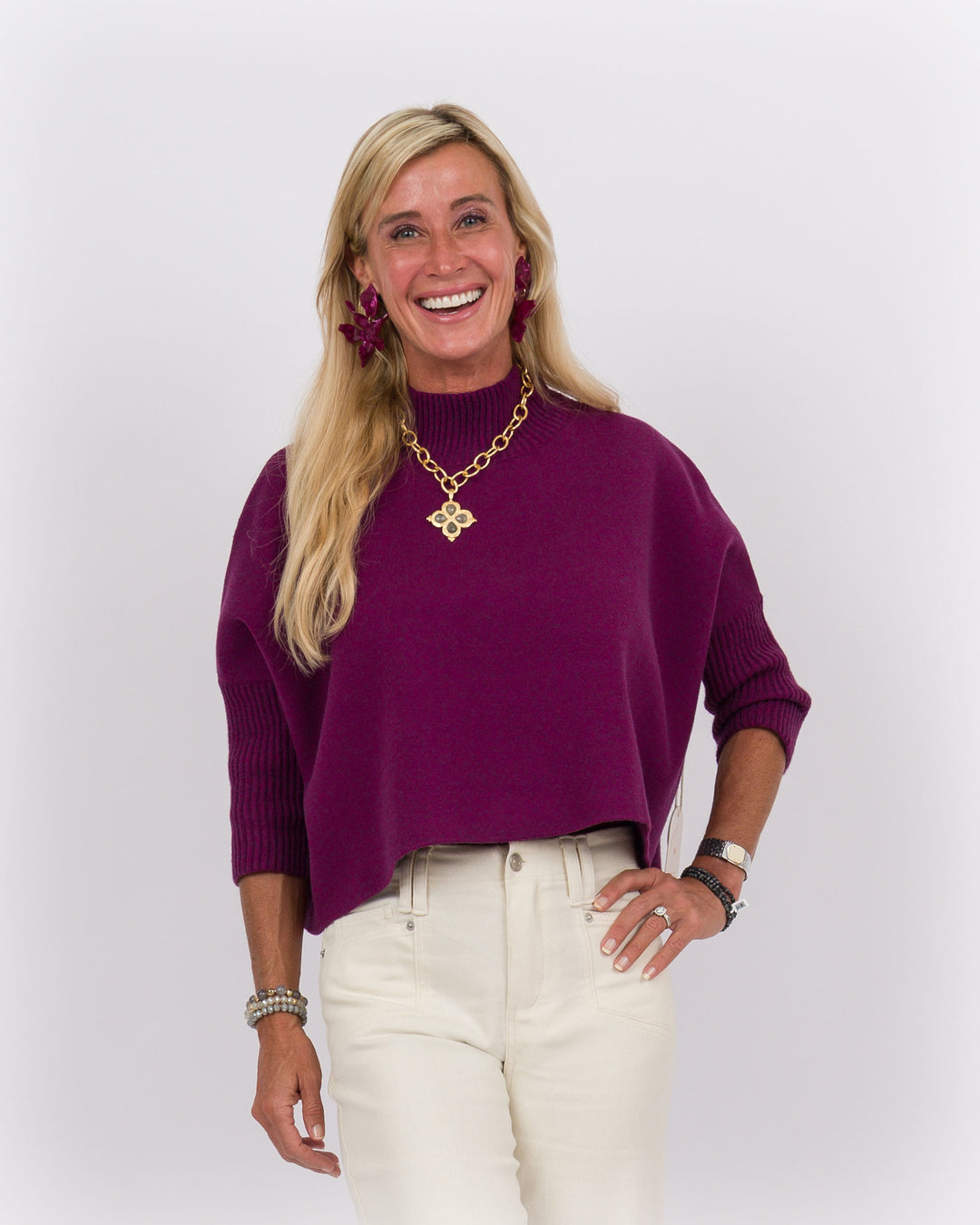 Kerisma Aja Sweater- Purple Wine