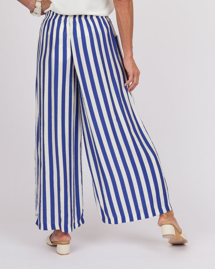 Audrie Striped Pants - Blue