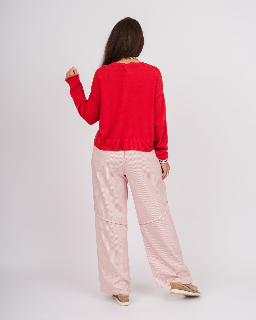 Z Supply Sienna Beach Sweater Cabana Red