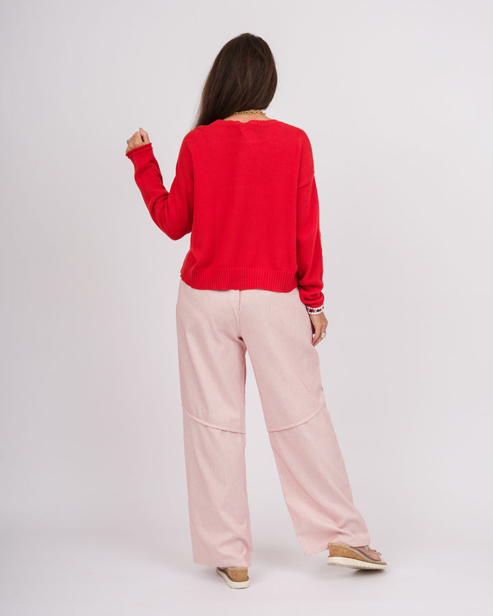 Z Supply Sienna Beach Sweater Cabana Red