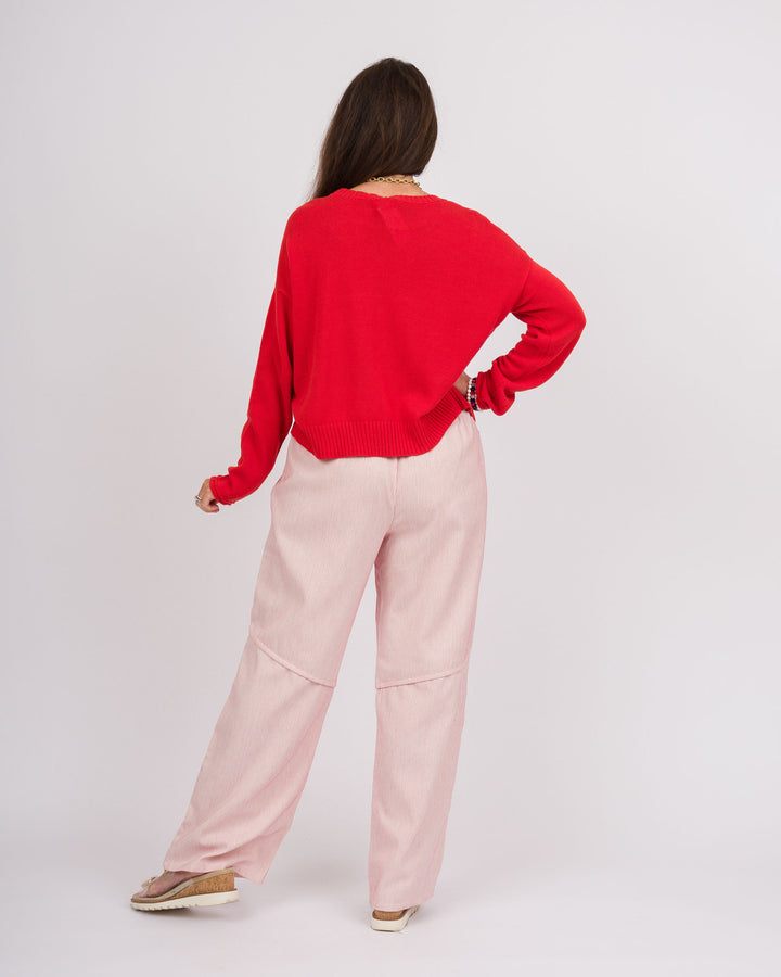 Z Supply Sienna Beach Sweater Cabana Red