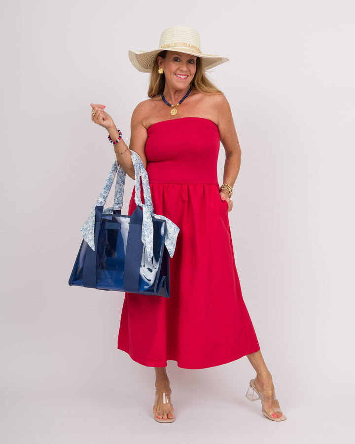 Red Tube Top Dress