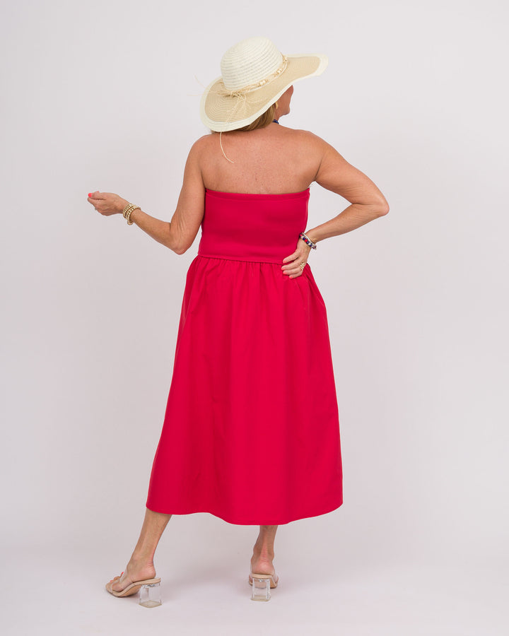 Red Tube Top Dress