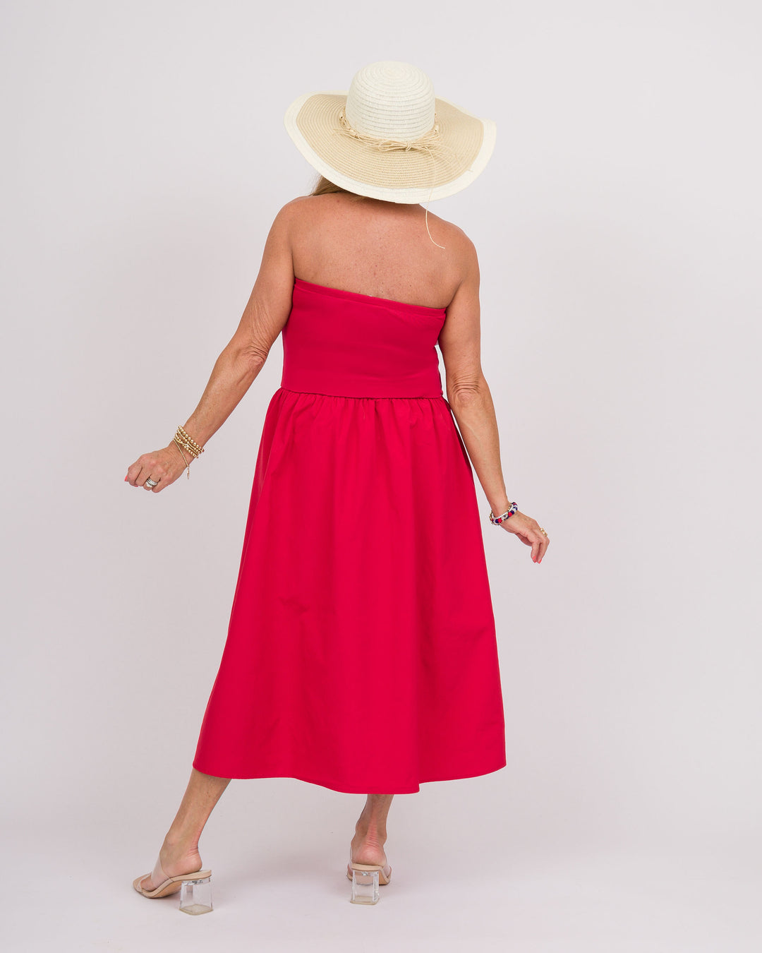 Red Tube Top Dress