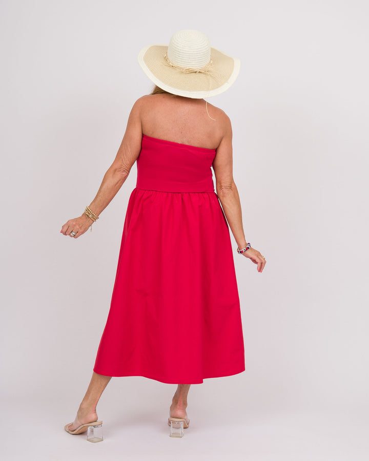 Red Tube Top Dress