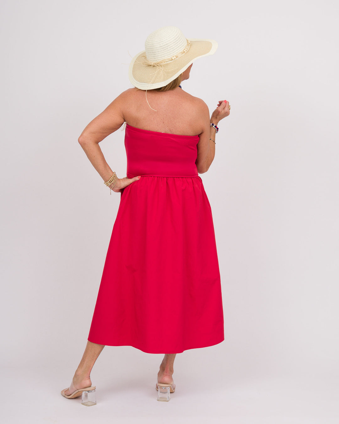 Red Tube Top Dress