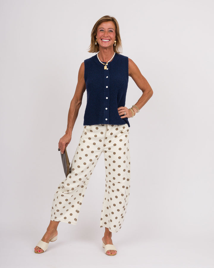 Navy Cardigan Vest