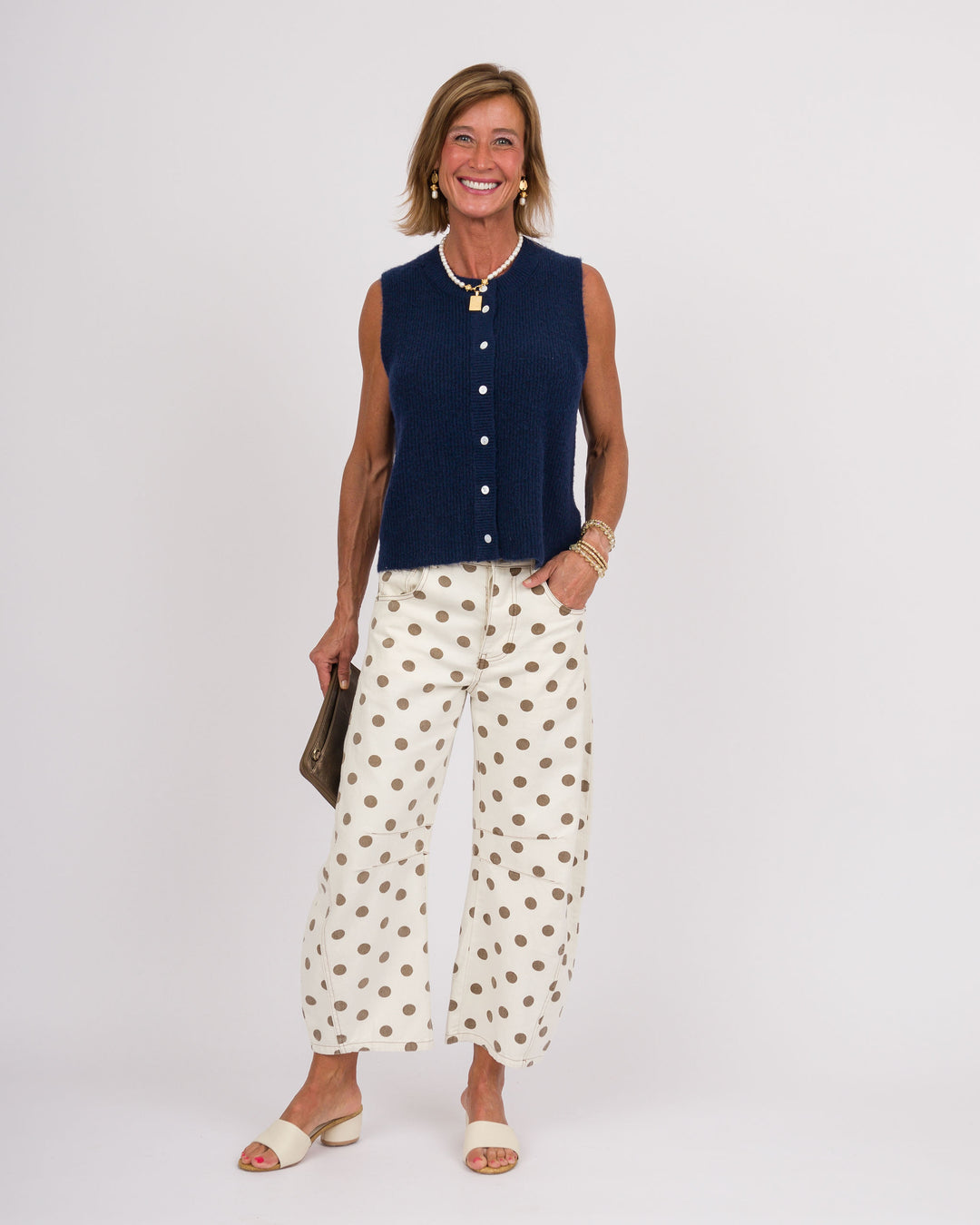 Navy Cardigan Vest