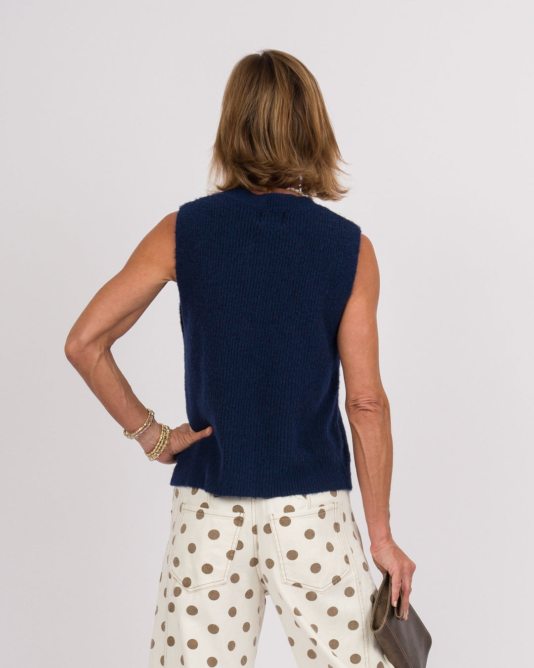 Navy Cardigan Vest