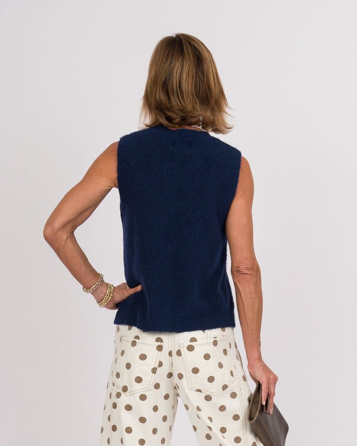 Navy Cardigan Vest