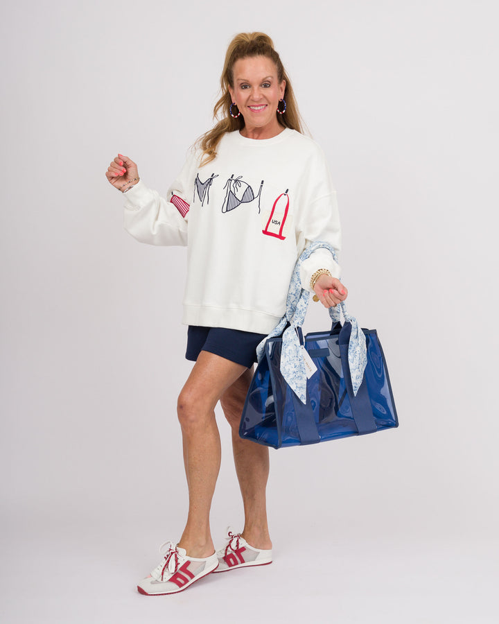 Out on the Line Sweatshirt - White