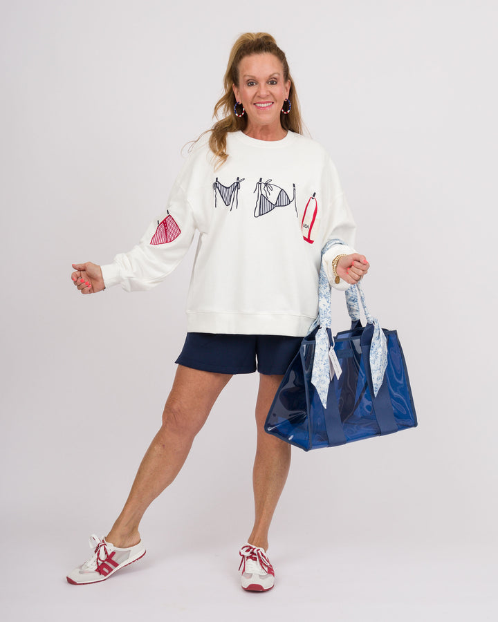 Out on the Line Sweatshirt - White