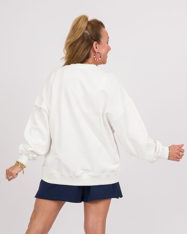 Out on the Line Sweatshirt - White