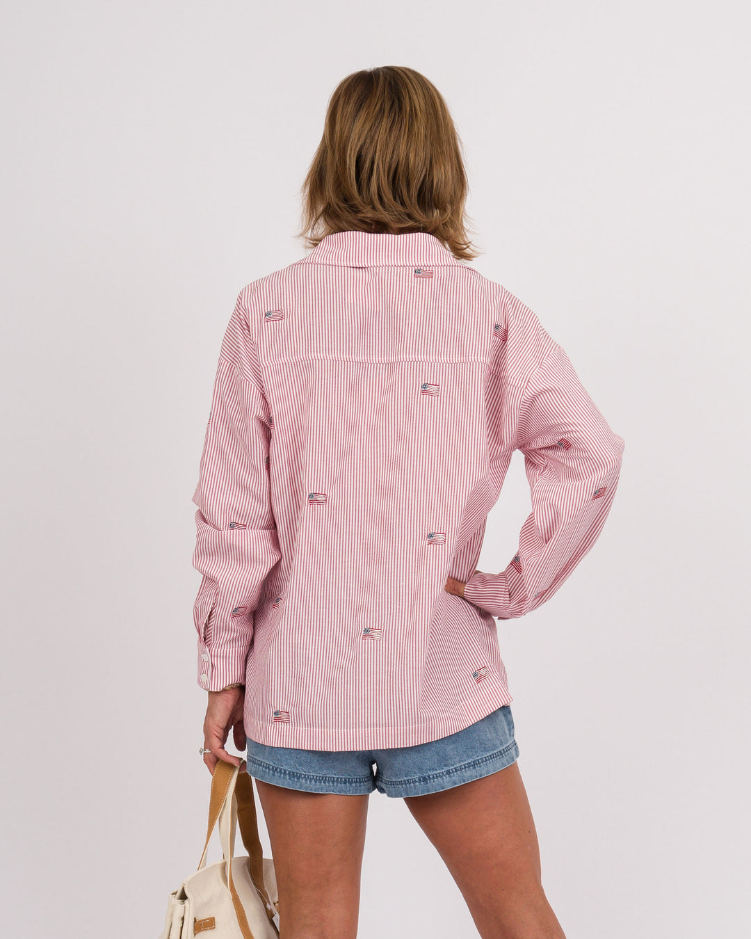 Striped Flag Top - Red &amp; White