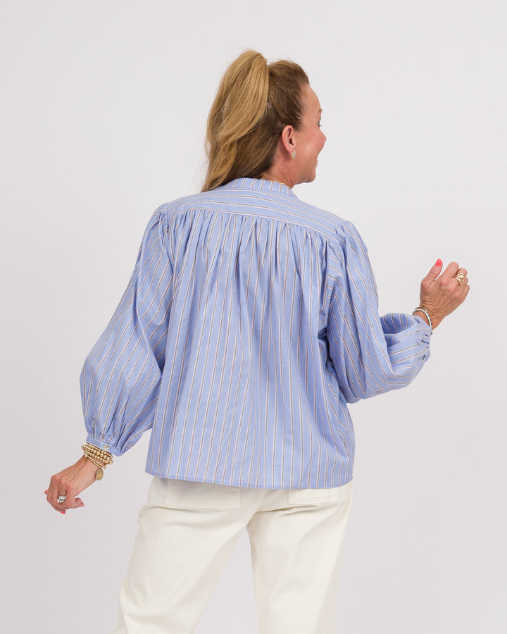 Frosty Blue 3/4 Sleeve Top