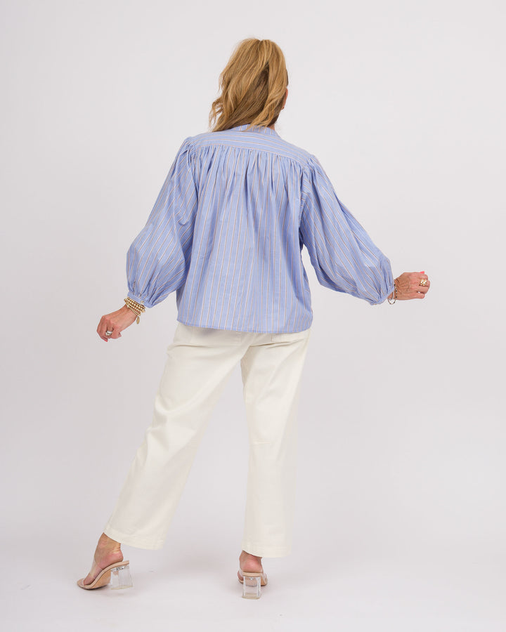 Frosty Blue 3/4 Sleeve Top