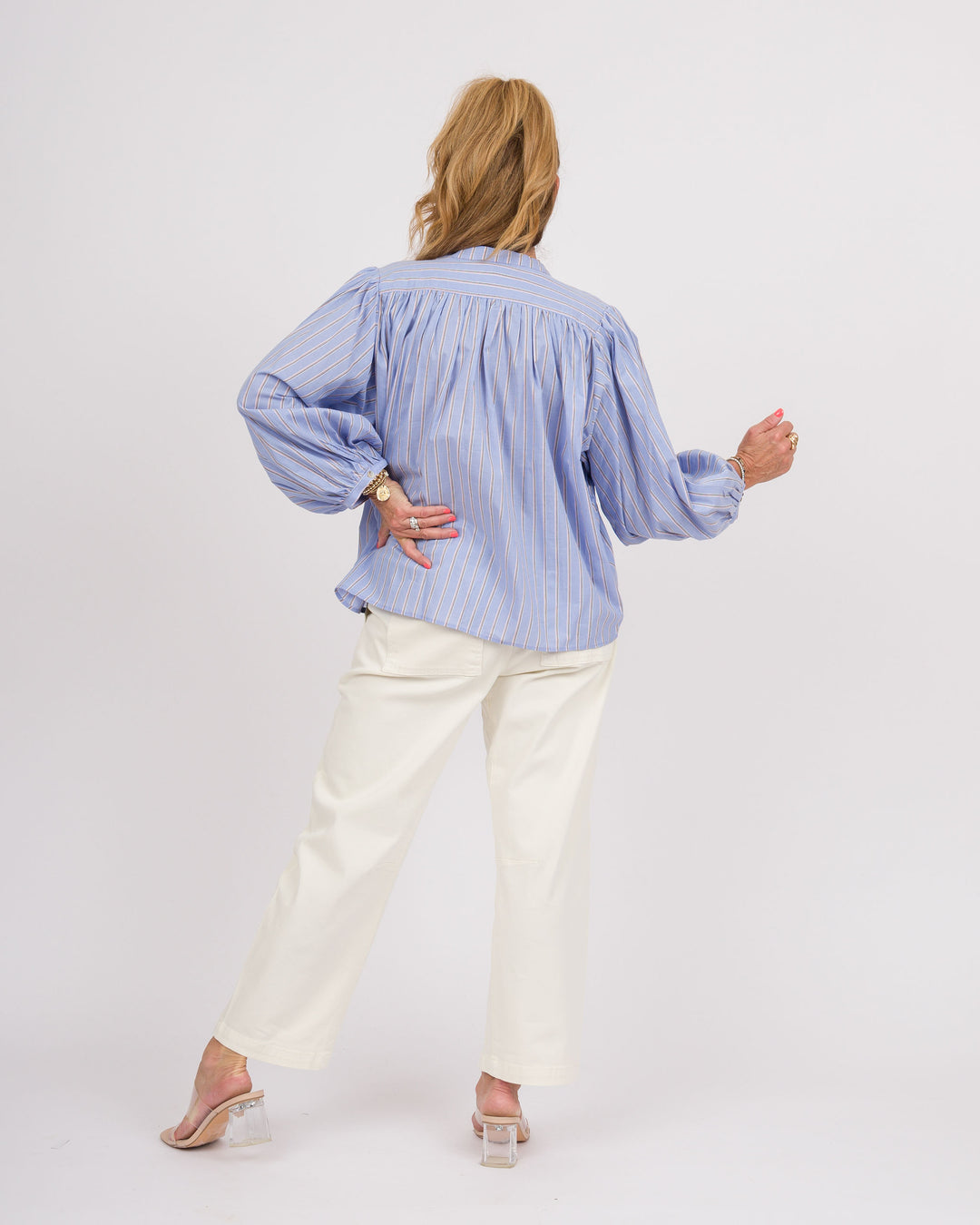 Frosty Blue 3/4 Sleeve Top