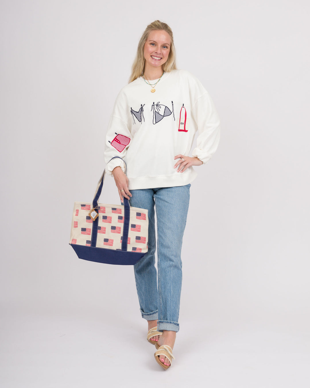 Out on the Line Sweatshirt - White